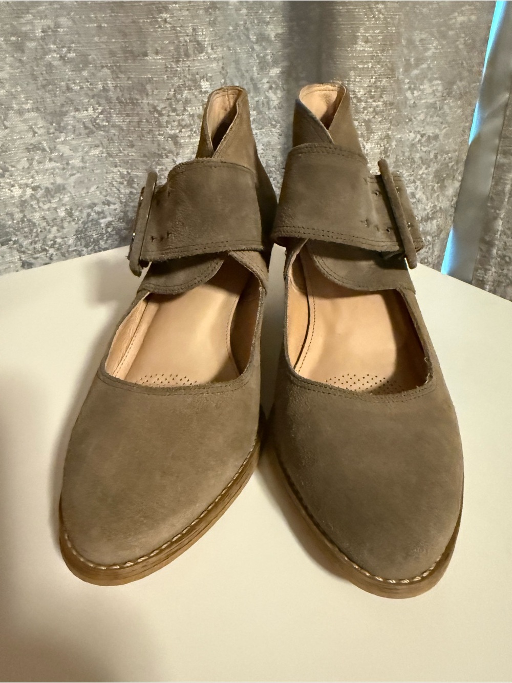 Corso Como Bronxville Mary Jane Bootie Women's SZ 8.5 Brown Suede Retro Pinup